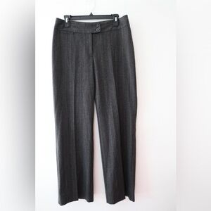Chico's Gray Herringbone Stripes Pants  Sz 1 Medium 10-12